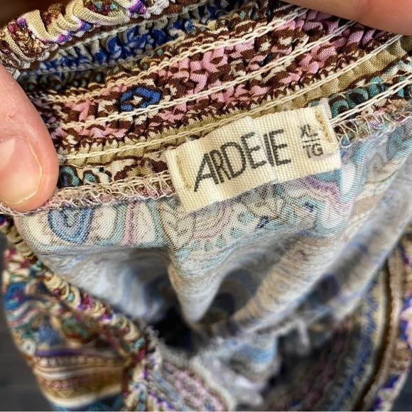 Strapeless boho short romper / multi / XL - Picture 5 of 10